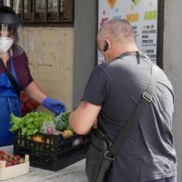 Cabazes de fruta e legumes no Mercado de Levante