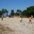 Marcação do campo de futebol no Bairro de Santa Marta